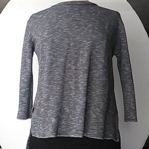 Zara Trafaluc Top Charcoal Striped Heathered